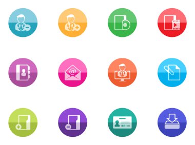 Renkli Daireler ayarla simgeler