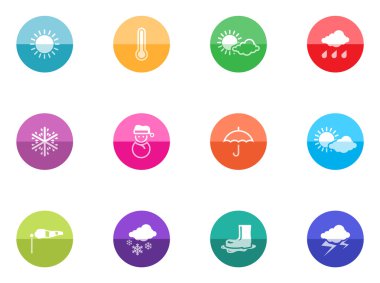 Renkli Daireler ayarla simgeler