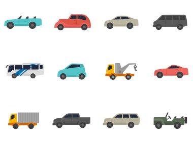 Düz renk Icons set