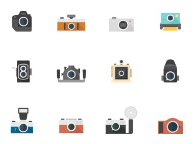 Düz renk Icons set