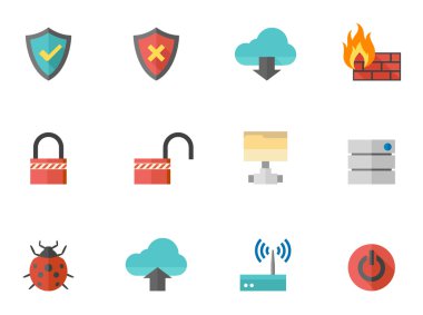 Düz renk Icons set