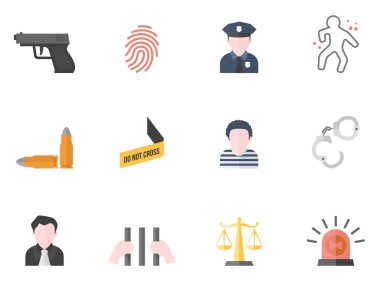 Düz renk Icons set