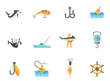 Düz renk Icons set