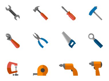 Düz renk Icons set