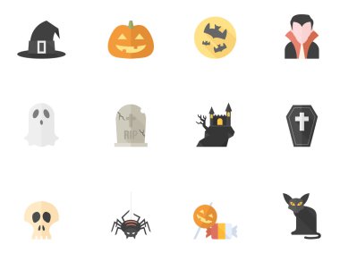 Düz renk Icons set