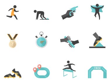 Düz renk Icons set
