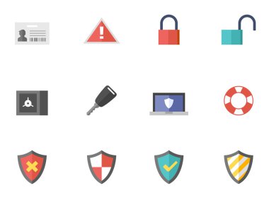 Düz renk Icons set