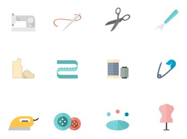 Düz renk Icons set