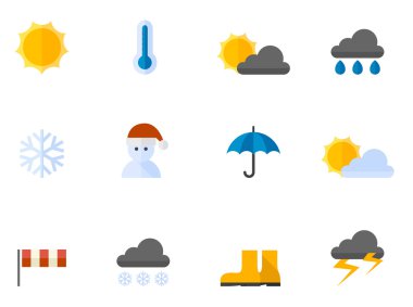 Düz renk Icons set