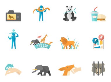 Flat Color Icons set clipart