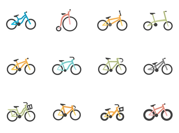 Set d'icônes de couleur plate — Image vectorielle