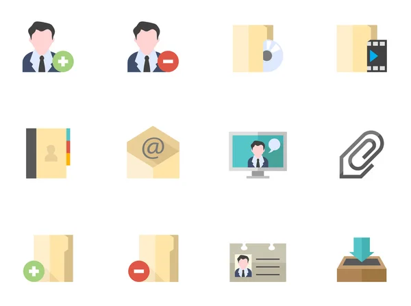 Flat Color Icons set — Stock Vector