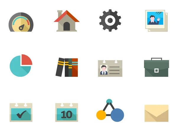 Platte kleur Icons set — Stockvector