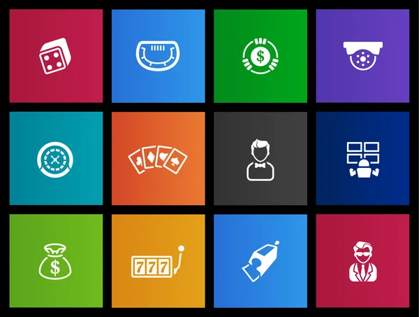 Icons set in Metro style — Stock Vector