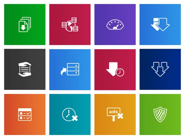 Ícones definidos em estilo Metro —  Vetores de Stock