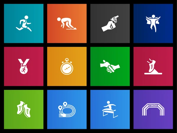 Icons set in Metro style Stock Vector