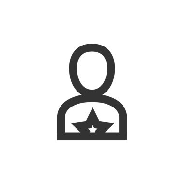 Futbol hayranları avatar ikonu kalın hatlı. Siyah ve beyaz tek renkli vektör çizimi.