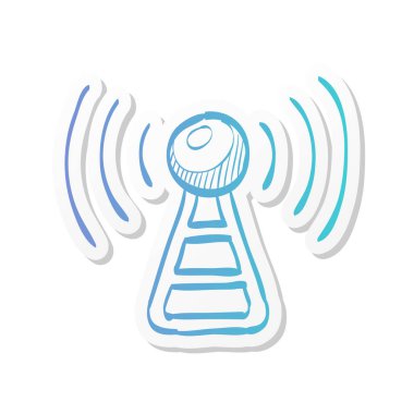 Yapıştırma renk tarzında podcast simgesi. Yayın