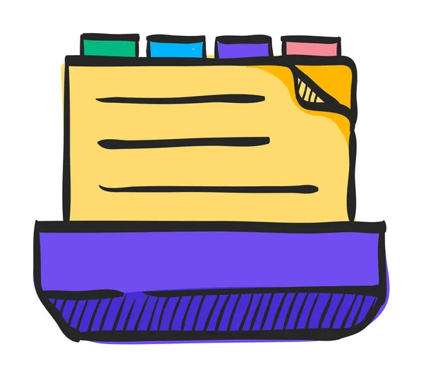 Archive Files Icon Color Sketch — Stock Vector