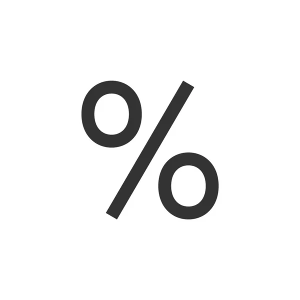 Ποσοστό Εικονίδιο Σύμβολο Παχύ Περίγραμμα Στυλ Ασπρόμαυρη Μονόχρωμη Διανυσματική Απεικόνιση — Διανυσματικό Αρχείο
