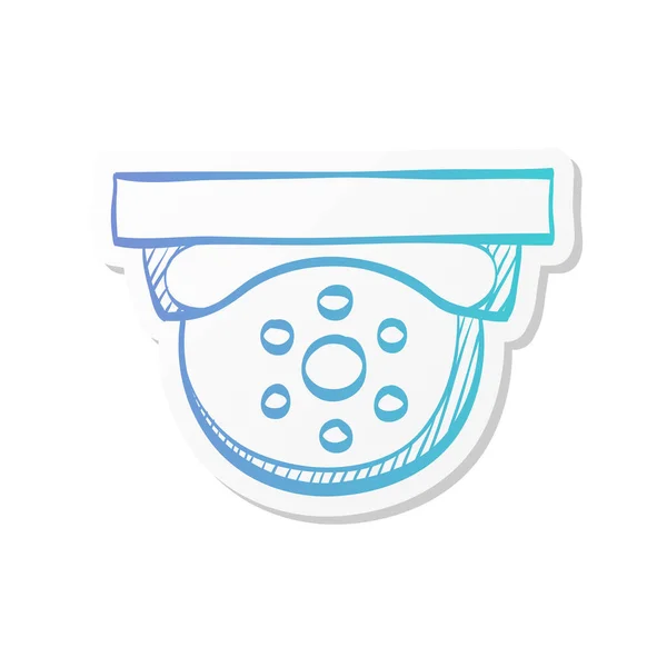 Reveillance Camera Icon Sticker Color Style Электронные Доказательства Ограбления — стоковый вектор