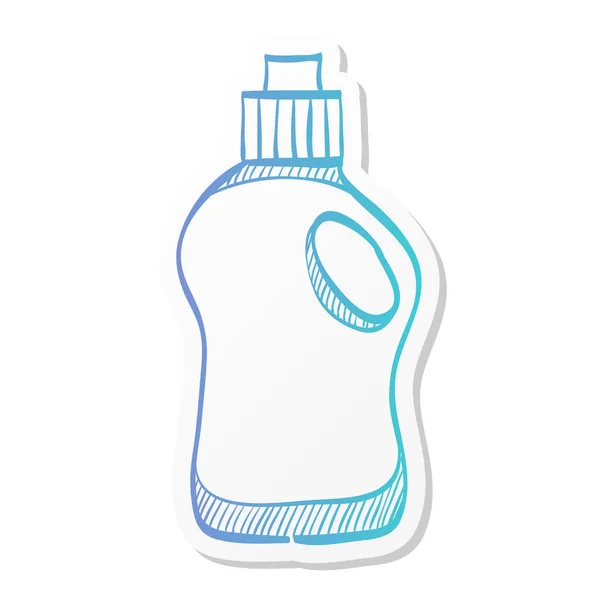 Detergent Fles Pictogram Sticker Kleur Stijl Wasserij Parfum Ontharder Zeep — Stockvector