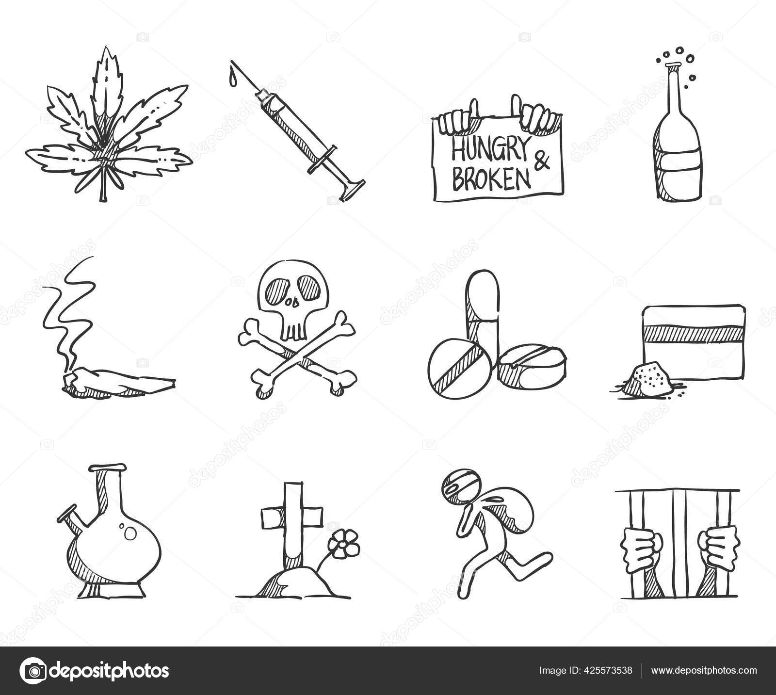 No Drugs Sketch Stock Vector (Royalty Free) 497943112 | Shutterstock