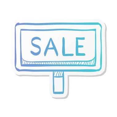 Etiket rengi şeklinde indirim simgesi. Emlak evi ev kredisi satışı