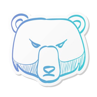 Yapıştırma renginde ayı simgesi. Maliye, spekülasyon, eğilim 