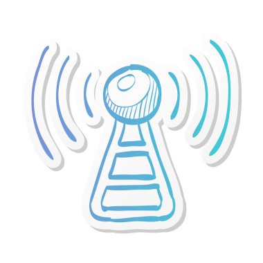 Yapıştırma renk tarzında podcast simgesi. Yayın