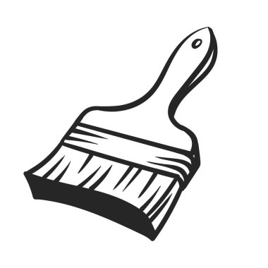 Boya fırçası karalama skeci. Vektör illüstrasyonu.