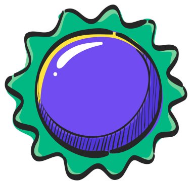 Renk çiziminde sıcak öge etiketi simgesi. Alışveriş indirimi indirimi ticari pazarlama indirimi