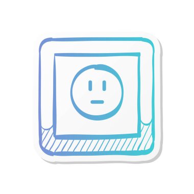 Etiket rengi biçiminde korunan elektrik çıkış simgesi.