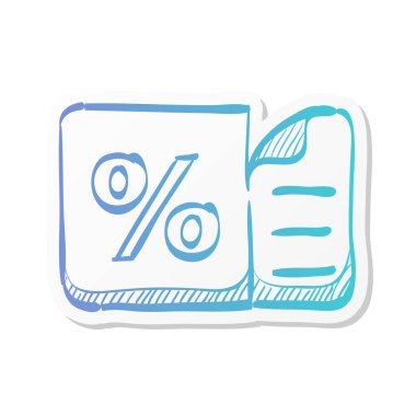 Etiket rengi olarak indirim bileti simgesi. Alışveriş özel teklif kuponu.