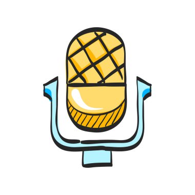 Renk çiziminde mikrofon simgesi.