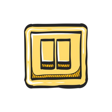 Renk çiziminde elektrik düğmesi simgesi.