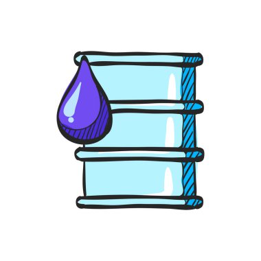 Renkli yağ varili simgesi. Ticaret, piyasa, lojistik 