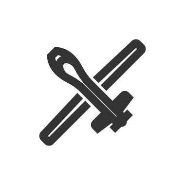 İnsansız hava aracı ikonu kalın hatlı. Siyah ve beyaz tek renkli vektör çizimi.