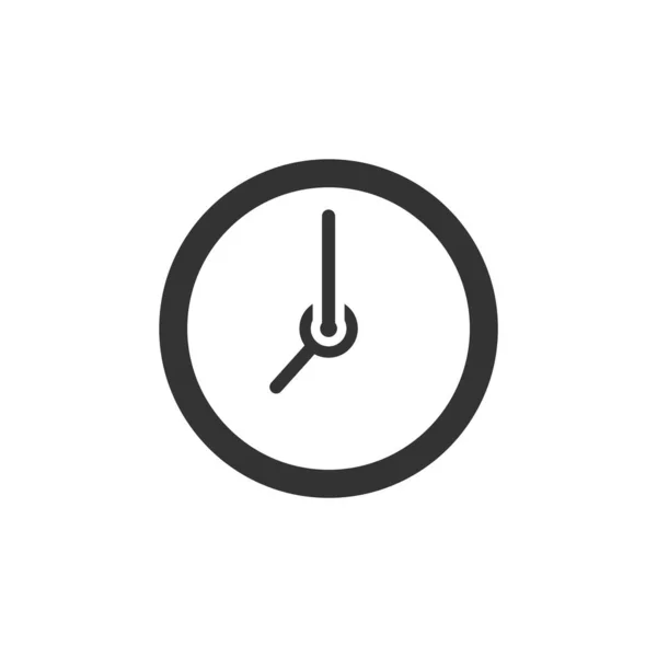 Icono Del Reloj Estilo Contorno Grueso Ilustración Vectorial Monocromática Blanco — Archivo Imágenes Vectoriales