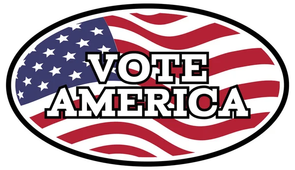 Ψηφίστε Αμερική Κείμενο Σχετικά Τις Ηνωμένες Πολιτείες Φόντο Σημαία Εικονογράφηση — Διανυσματικό Αρχείο