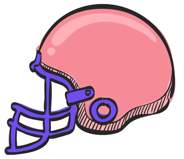 Icône Casque Football Dans Dessin Couleur Sport American Centre Protection — Image vectorielle