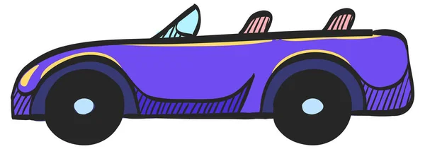 Иконка Спорткара Цветном Рисунке Автомобильный Кабриолет Класса Люкс — стоковый вектор