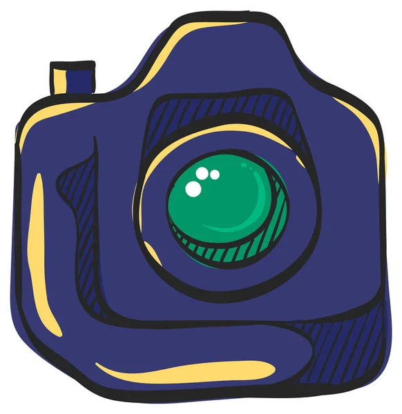 Kamera Symbol Farbzeichnung Fotografie Bild Elektronische Bildgebung Digitale Spiegelreflexkameras — Stockvektor