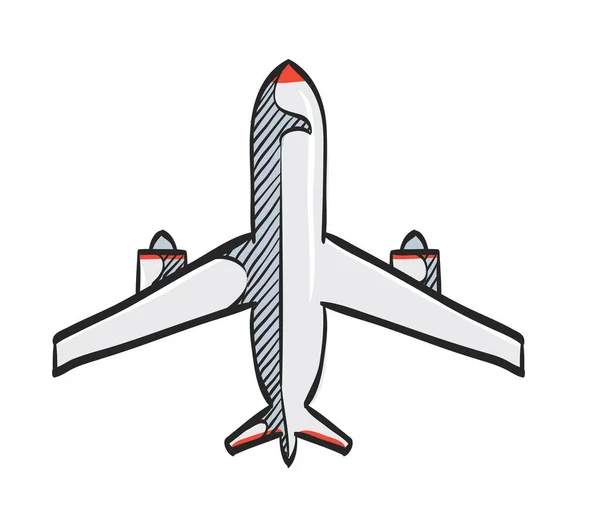 Εικονίδιο Αεροπλάνου Έγχρωμη Σχεδίαση Αεροπορικές Μεταφορές Επιβατών — Διανυσματικό Αρχείο