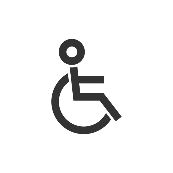 Disabled Access Icon Thick Outline Style Black White Monochrome Vector — Stock Vector