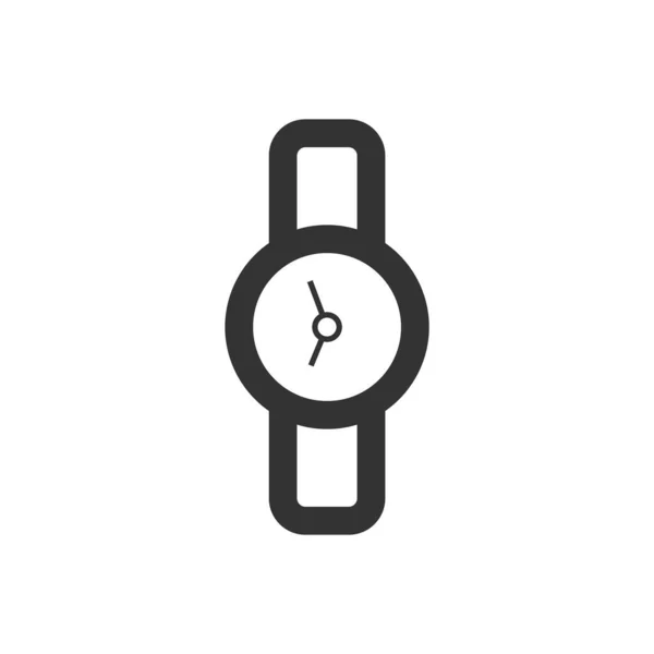 Muñeca Icono Del Reloj Estilo Contorno Grueso Ilustración Vectorial Monocromática — Archivo Imágenes Vectoriales