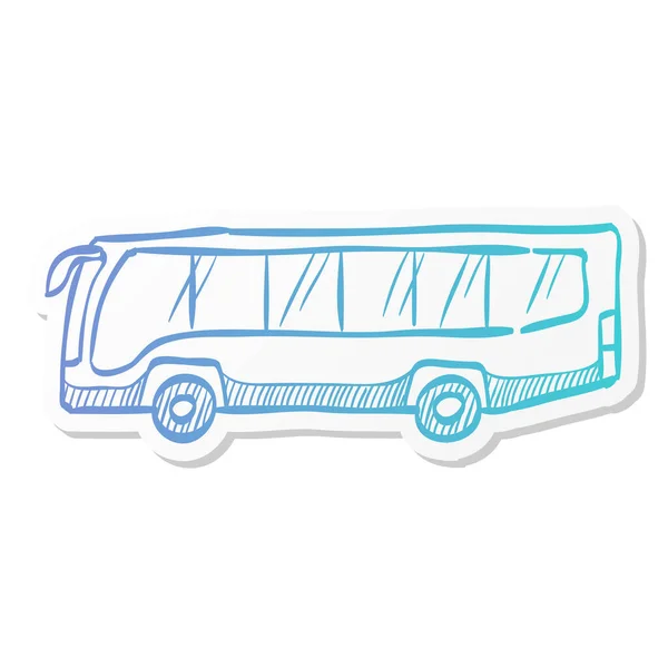 Icona Auto Stile Adesivo Colore Autobus Trasporti — Vettoriale Stock
