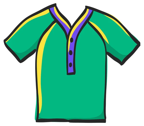 Beyzbol Forması Renkli Çizim Ikonu Spor Şampiyonası Forması — Stok Vektör