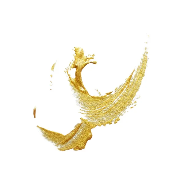Spazzola Glitter Oro Realistico Dipinto Con Dita Illustrazione Vettoriale Disegno — Vettoriale Stock