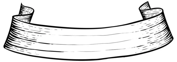 Рука Намальована Стрічковими Банерами Вінтажні Елементи Векторні Ілюстрації — стоковий вектор